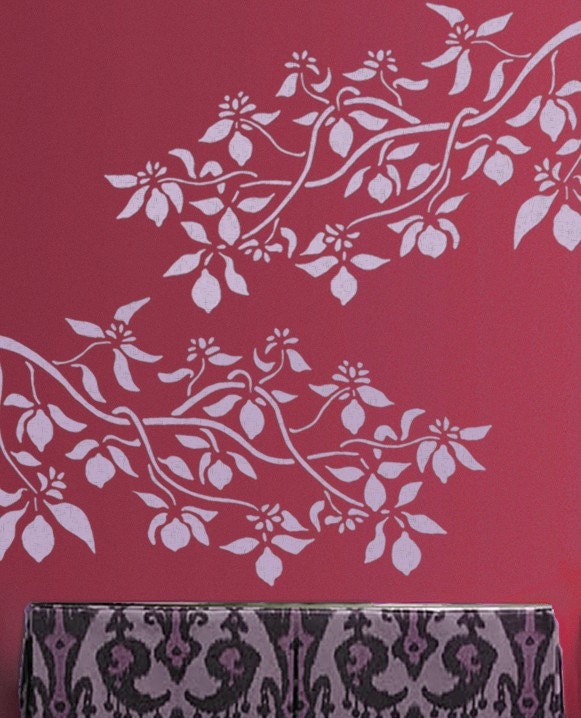 Stencil for Walls LEMON Tree Branch Large Wall Stencil