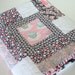 RESERVED for Denise, Childrens Cupcake Print Quilt, Baby Blanket, Pink and Grey, Eiffel Tower, Damask and Floral Prints, Toddler Girl