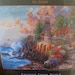 Thomas Kinkade Painter of Light - 51009 The Light of Peace counted cross stitch kit - new in package - lighthouse, seascape, country garden