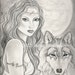 ORIGINAL Pencil Drawing Fantasy "Circe"