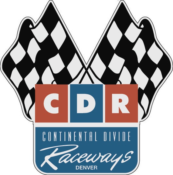 Items similar to Reproduction Vintage Continental Divide Raceways Decal ...