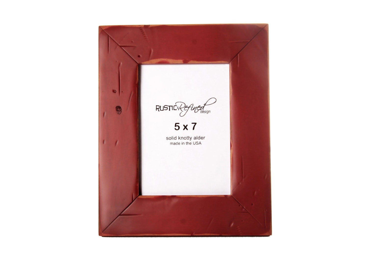5x7 Cabin picture frame Barn Red
