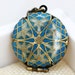 Resin Locket, Blue and White Filigree Locket,Wedding Necklace,Bridesmaid Necklace