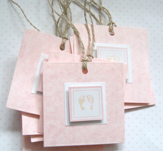 Items similar to New Baby Girl Gift/Favor Tags Set of 8 on Etsy