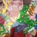 HUGE Lot of Brightly Colored Vintage Fabric Scraps.
