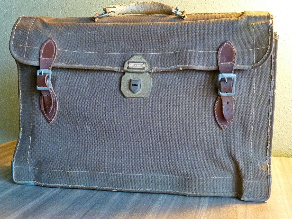 vintage military briefcase