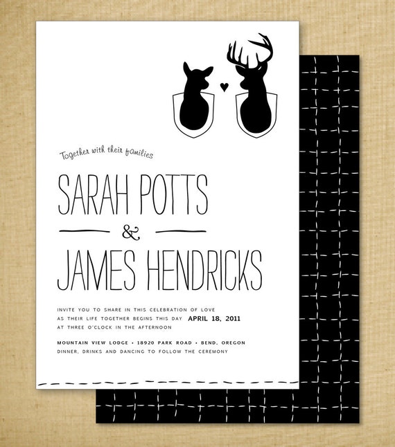 Buck And Doe Invitations 8