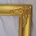 Vintage Gold Picture Frame 22K Gilded Metal Corners