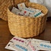 Vintage Sewing Basket filled with Buttons