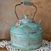 Antique Copper Teapot Primitive Teapot Shabby Teapot Decorative Teapot