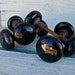 Victorian Black Porcelain Door Knob Set of Four