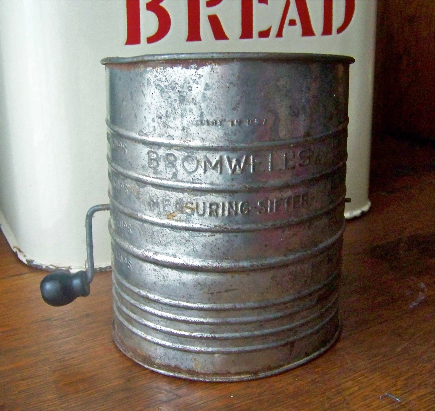 Vintage Bromwell's Flour Sifter Retro Kitchen by CynthiasAttic