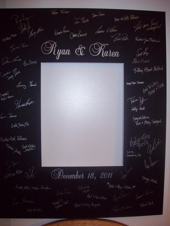 Signature Picture Frame Customized Mat Black