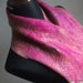 Handfelted light pink and purple Wool Scarf 'Mystical Pink'