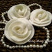 5 PCS Ivory Wool Knitting Flower for Accessories,Bridal,Baby hair clips,Millinery .