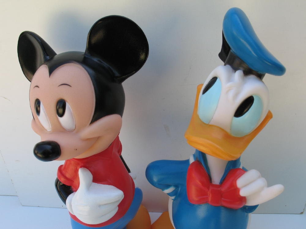 Vintage Mickey Mouse and Donald Duck Piggy Banks