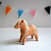 li'l sebastian - miniature horse - felt soft sculpture by royal mint