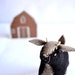 black billy goat gruff - felt goat plush soft sculpture by royalmint