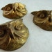 RESERVED FOR JADEGOBLIN - Molded Brass Owl Heads