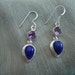 LAPIS AMETHYST STERLING Silver Earrings