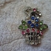 Gorgeous RHINESTONE FLOWERS BROOCH