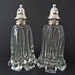 Vintage salt and pepper set - pressed glass