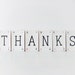THANKS - alphabet cards / letter cards spelling THANKS
