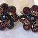 Vintage Garnet-Red Screw-back Earrings Victorian Edwardian Downton Abbey Style