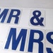 Vintage "Mr & Mrs" Sign in Blue FREE SHIPPING