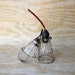 Vintage-Industrial Hanging Utility Cage Light set of 2