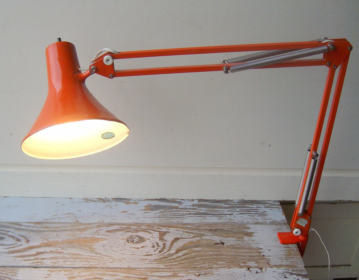 Vintage Luxo L1 Angelpose Drafting Lamp with Clamp