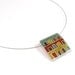 Sterling Silver Pendant - Doors with Mountain View - OOAK - Brown Terra Tones