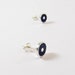 Sterling Silver Earrings, Blue Ear Studs, Galaxy, Modern, Contemporary, Minimal
