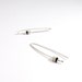 Sterling Silver Earrings, Black and White, Small Cylinder, Modern, Contemporary, Minimal