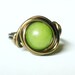 Green Jade Ring - Boho Jewelry, Wire Wrapped Bohemian Ring - Black Friday Etsy Cyber Monday Etsy