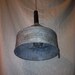 Repurposed Industrial Metal Swag Lamp, Garage, Barn, Farm, Vintage Funnel