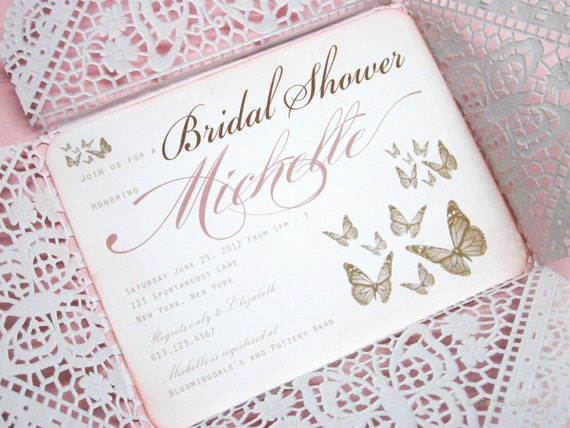 Vintage Bridal Shower Invitations Etsy 5