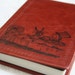 Tea Party From Alice in Wonderland Altered Journal/Notebook/Diary - Deep Brown Leather Appearance