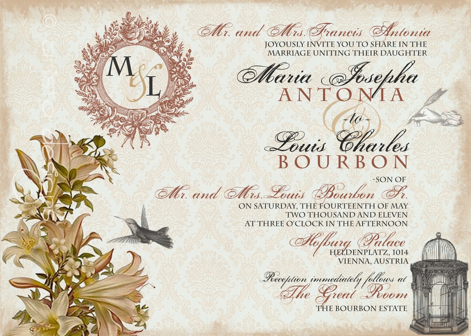 Wedding Invitations Vintage 9