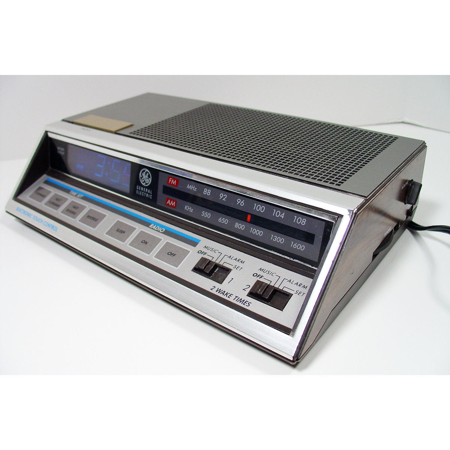 Digital AM FM Clock Radio Vintage General Electric Model