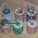 6 Wooden Spool-Christmas Ornament Set
