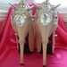 High Heel Platform Spiked Women Shoes Nude size 7 1/2 ...A SpikesByG Design