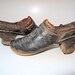 Vintage Clogs, Shoes from Central Asia,Totally Hand Crafted Leather Uppers and Wooden Heel