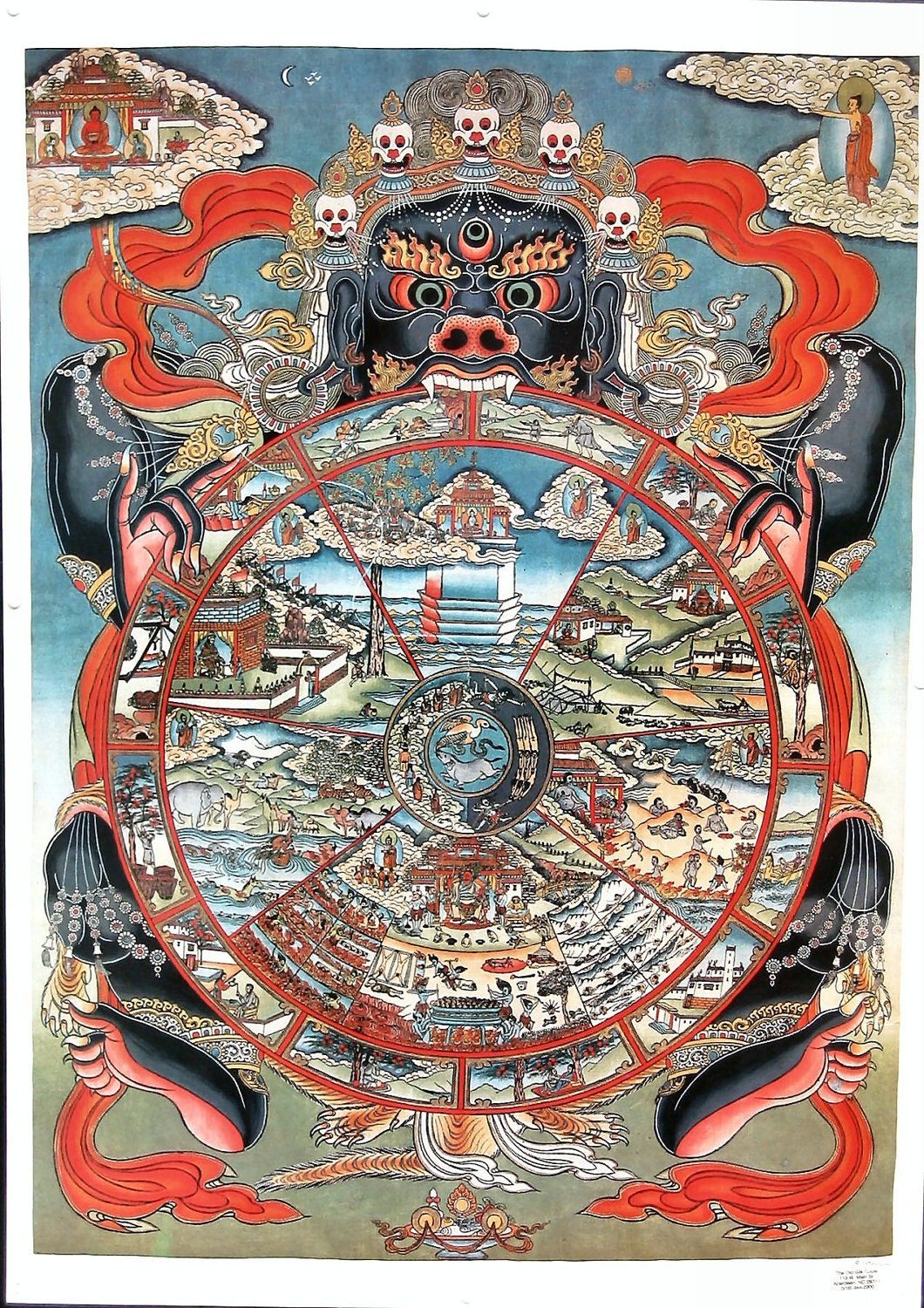 wheel of life tibetan print