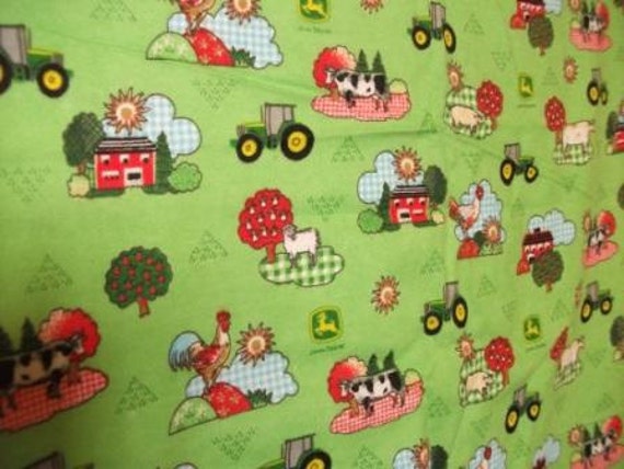 Items similar to John Deere flannel fabric on Etsy