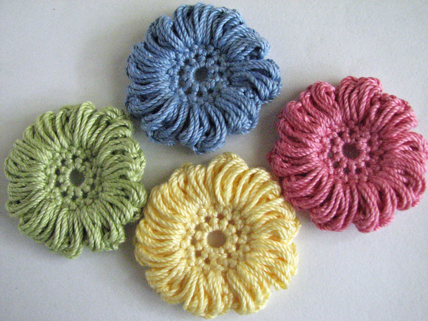 Crochet Thread Flowers 10 Large Flower Appliques by LMCrochet