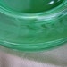 Vintage Depression Glass Plates Green with Etched Edges 6 Pieces