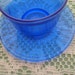 Vintage Depression Glass Condiment Cup in Cobalt Blue