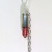 Rose Aura Quartz Bullet Casing Necklace with Removable Chains