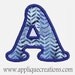 Alpha A-Z...Embroidery Applique Design 27...Three sizes for multiple hoops...Item1088.